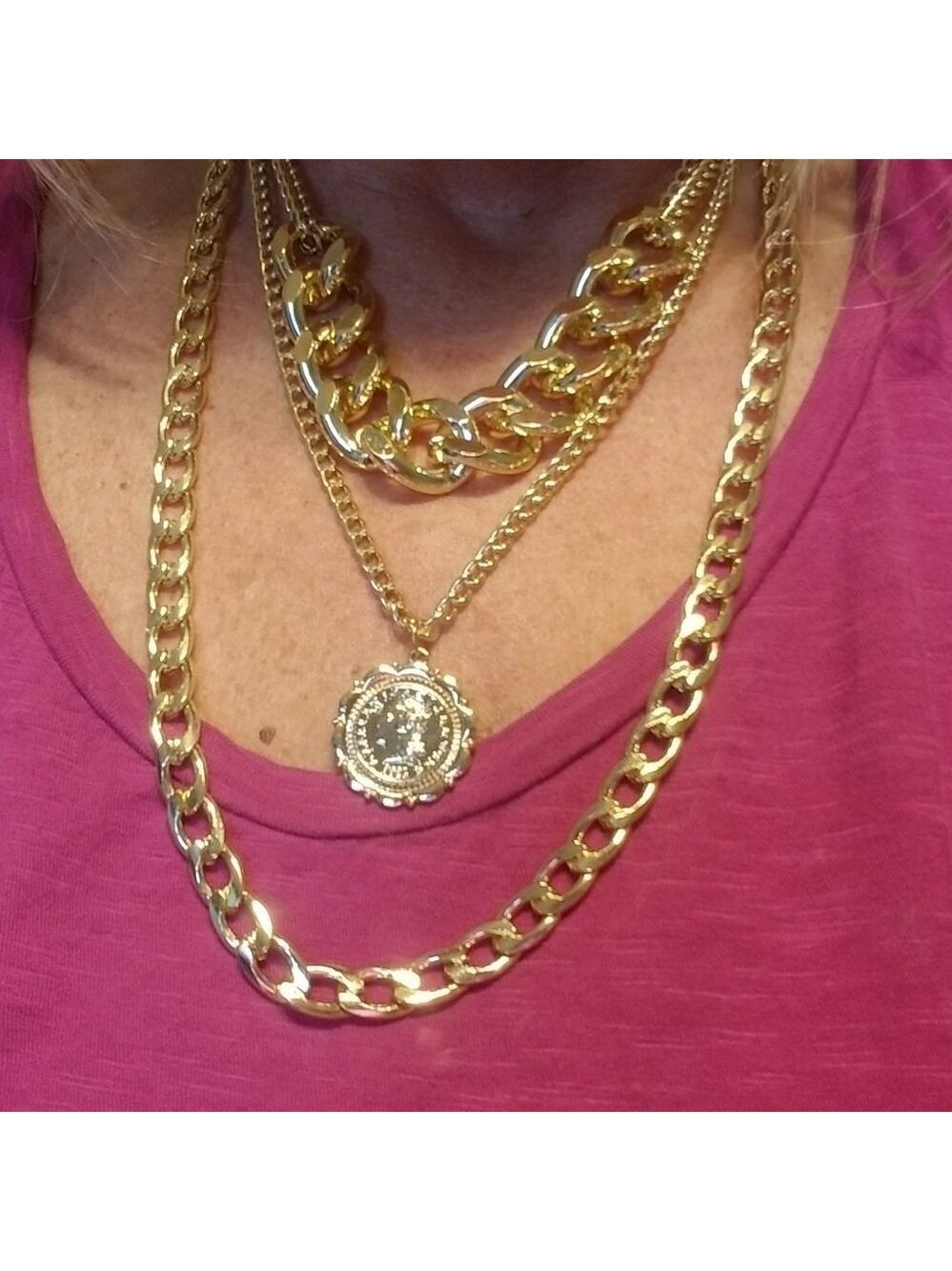 Multi Layer Chain Necklace - Picture 6 of 6